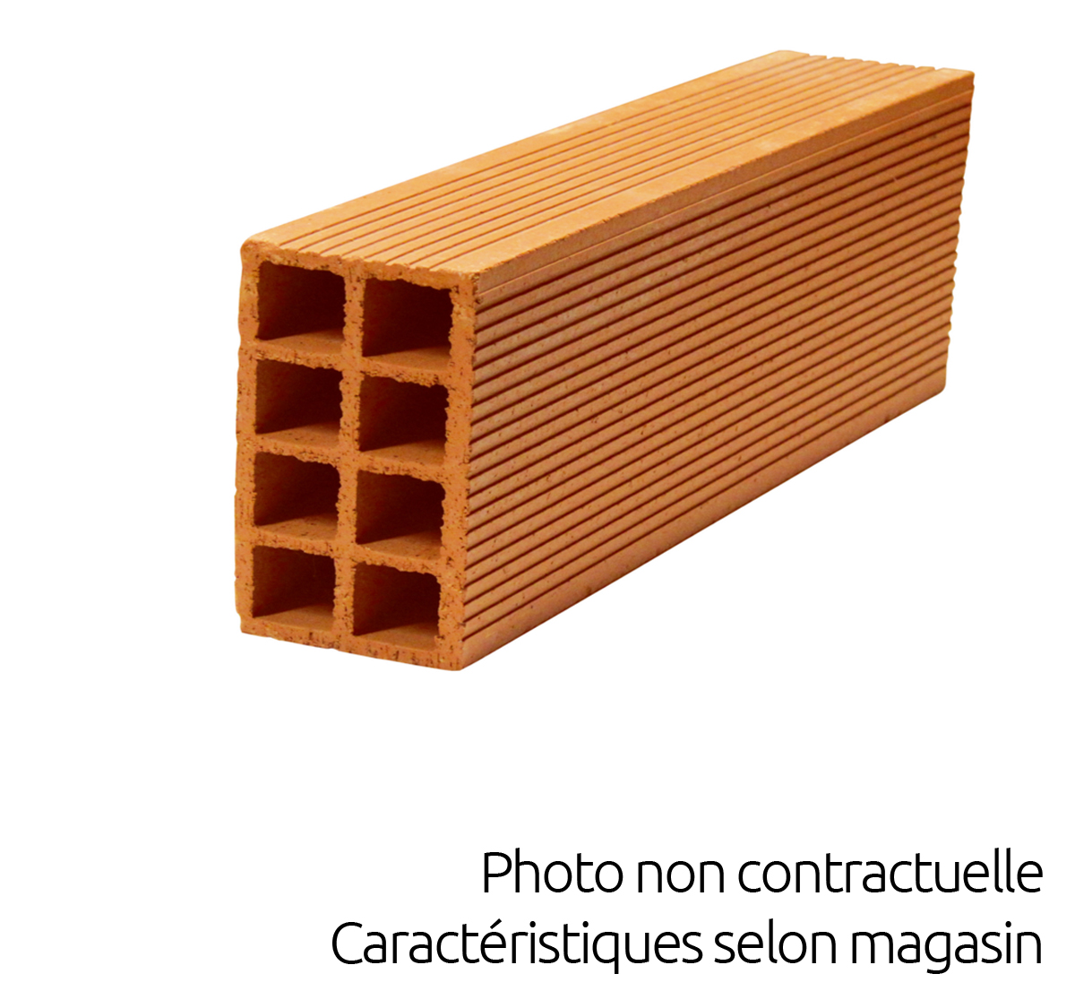 Brique de construction 10cm x 20cm x 40cm